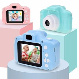 Toy Cameras Mini Cartoon Po Camera Toys 2 Inch HD Screen Childrens Digital Camera Video Recorder Camcorder Toys for Kids Girls Gift 230325