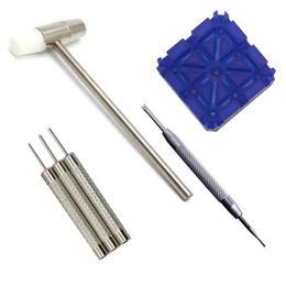 Watch Repair Kits 1Set Excellent Quality Hammer Punch Pins Practical Strap Holder B And Link Remover Tool Tools &