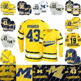 Michigan Wolverines Hockey Jersey Adam Fantilli Luke Hughes Dylan Larkin Cam York Owen Power Zach Hyman Seamus Casey Rutger McGroarty Jacob Truscott Frank Nazar III