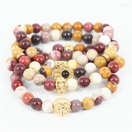 Charm Bracelets 1Lot Yoga Beaded Men Stone Bracelet Natural 8mm Colourful Gem Beads