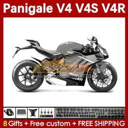 Injection Mould Fairings For DUCATI Street Fighter Panigale V4S V4R V 4 V4 S R 2018 2019 2020 Bodywork 41No.87 V4-S V4-R V-4S 18 19 20 V-4R 18-22 Motorcycle Body grey black