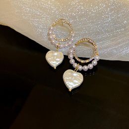 Stud Earrings Vintage 925 Silver Needle Pearls For Women Korean Temperament Gold Crystal Pearl Earring GiftsStud