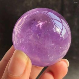 Decorative Figurines MOKAGY 35mm-40mm Precious Natural Polished Amethyst Sphere Healing Crystal Ball For Feng Shui 1PC