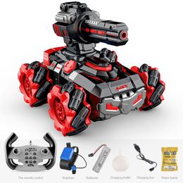 ElectricRC Car 4 WD RC Spray Tank Water Bomb 24 G Control Stunt Drift OffRoad Vehicle Kids Driving Toys Children Gifts For Boys 6 gdry 230411