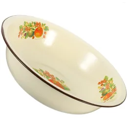 Bowls Enamel Bowl Camping Cookware Vintage Cups Porcelain Pie Container Basin Dish