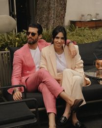 Abiti da uomo giacca fumante smoking da uomo rosa smoking full wedding slim fit in 2 pezzi gentiluomo moderno formale per abbigliamento casual business