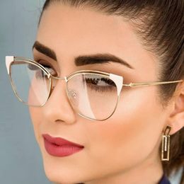 Sunglasses Frames Belmon Cat Eye Spectacle Women Eyeglasses Computer Prescription Optical For Female Eyewear Clear Lens Glasses 95537 230325