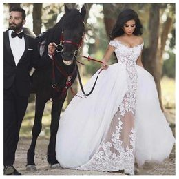 Wedding Dress Other Dresses Luxury African Classical Ball Gown Lace Appliques With Detachable Train Elegant Formal Bride DressOther