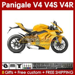 Motorcycle Fairings For DUCATI Street Fighter Panigale V4S V4R V 4 V4 S R 18 19 20 Body 41No.69 V4-S V4-R 18-22 V-4S V-4R 2018 2019 2020 Injection Mold Bodywork golden stock