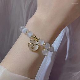 Strand Opal Beaded Bracelet For Dreamy Aesthetic Super Fairy Jewellery Gift Student Bosom Friend Good Fortune Elastic