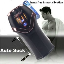 Sex Products Men Masturbators Try fun New Male Masturbation Device Pro Automatic Retractable Fast Heating Vaginal Orgasm Artefact Toy 1210 Masturbators