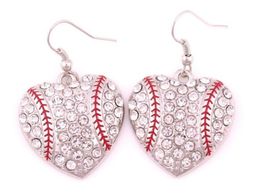 Collectable for rhinestone baseball mom cotton headband softball headband earring stud bling necklace Sports Game Ball Volleyball Baseball Football