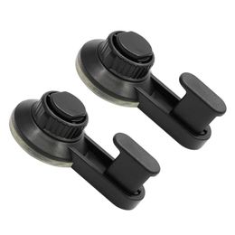 Hooks & Rails 2 Pcs Strong Vacuum Suction Cup Removable Reusable Coat Towel Bath Robe Hangers Home Kitchen Accessories (Black)