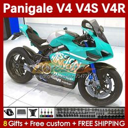 Injection Mould Fairings For DUCATI Street Fighter Panigale V4S V4R V 4 V4 S R 2018 2019 2020 Bodywork 41No.89 V4-S V4-R V-4S 18 19 20 V-4R 18-22 Motorcycle Body cyan stock