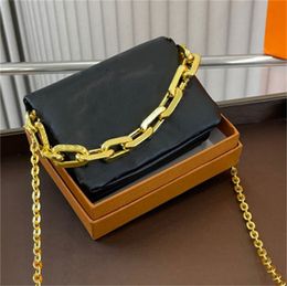 Designer Luxury Mini COUSSIN Bag Women Yellow Black bag Genuine Calf Leather Embossed Chain Carry Purse Clutch Crossbody Handbag Shouler Bags