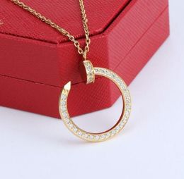 N4c8 Pendant Necklaces Jewelry Full Cz Stainless Steel Love 23 Rings Necklace Pendants Fashion Choker Women Men Lover Neckalce Gif