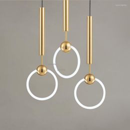 Pendant Lamps Modern Ring Lamp Lights Hanging Hanglamp Light Fixture Ceiling Chandelier Lighting OXQCS