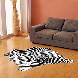 Carpets Carpet Imitation Hair Zebra And Cow Pattern Floor Mat Living Room Bedroom Home Decoration Long Wool Increases Anti Slip