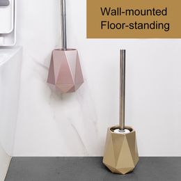 Toilet Brushes Holders TPR Silicone Head Nordic Wall Mounted Or Floor Standing Holder Cleaning Bathroom Accessories 230324