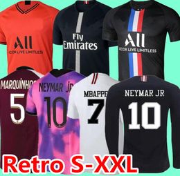 Retro classic 18 19 20 21 soccer jerseys VERRATTI DI MARIA LAVEZZI DRAXLER CAVANI KIMPEMBE MBAPPE MATUIDI LUCAS 2021 football shirt PSgS