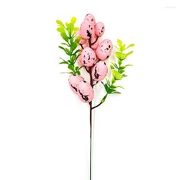 Decorative Flowers Easter Egg Cuttings Artificial Branch Colourful Painting Foam Bird Eggs