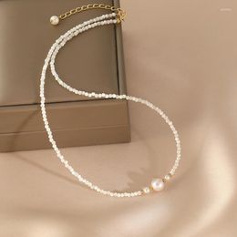 Choker Minar Delicate Natural Freshwater Pearl Beads Chain Necklaces For Women White Colour Shell Pendant Necklace Daily Jewellery