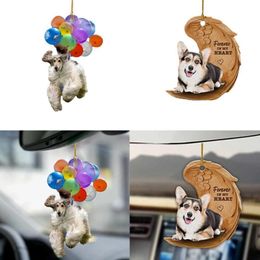 Interior Decorations Little Dog Pendant Car Rearview Mirror Decoration Adorable Lover Christmas Ornament For Easter Gif L7F8