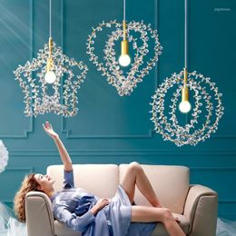 Pendant Lamps Small Hanging Lamp Bedside Led Light Luxury Creative Personality Crystal Modern Restaurant Lights Nordic Cloakroom