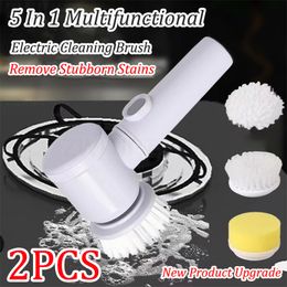 Cleaning Brushes Multi Functiona Electric Brush Kitchen Bathroom Bathtub Set Window Sink Automatic Dishwashing USB Charging Clean Tool 230324