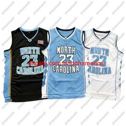 Ship From US Michael MJ #23 Basketball Jersey North Carolina TAR HEELS Jerseys Men's All Stitched Blue White Black Size S-3XL