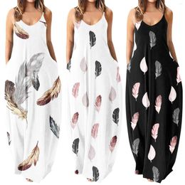 Casual Dresses Women Dress Long Maxi V Neck Loose For Tunic Cotton Summer Breastfeeding