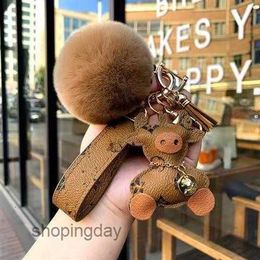 2023 Designer Keychain Lovers Handmade Leather Car Bag Pendant Accessories66lw