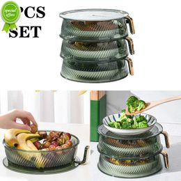 New New Insulated Vegetable Cover Dustproof Fruit Platter Rack Stackable Kitchen Tool Space Save Anti Odor Refrigerator Storage Box
