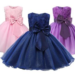 Girl's Dresses Girls Lace Flower Princess Kids Wedding Birthday Elegant Party Teenager Girl Pageant Gown Children Christmas Clothin Y2303