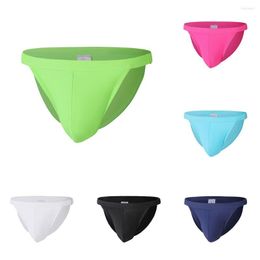 Underpants Sexy Mens Low Rise Briefs Bikinis Thin Underwears Swimsuit Metal Side Buckle Swim Trunks Men Surf Big Pouch Cup Swimwear