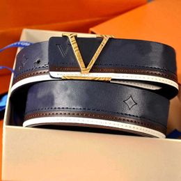 Fashion Everything Designer Belt Flat Classic Plaid Presbyard Men Women Belts Width 3.8CM Letter Smooth Buckle Casual Belt Gift Box