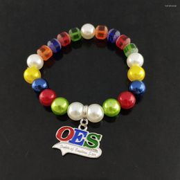 Strand Handmade Greek Sorority Love OES Colourful Elastic Pendant Charm Order Of The Eastern Star Jewellery