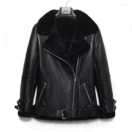 Women's Leather 2023 Warm Natural Fur Coat Winter Coats Women Real Sheepskin Jacket Female Outwear Casaco Feminino