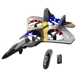 ElectricRC Aircraft V17 Remote Control Aeroplane 24G 6CH Fighter Hobby Plane Glider EPP Foam Toys drone Kids Gift 230325