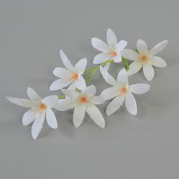 6pcs Orchid Artificial Flower Heads Craft Flower Bouquet Centerpiece Wedding Home Decoration