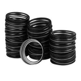 Kitchen Storage & Organization 40 Pack Regular Mouth Mason Jar Lids Bands Tinplate Metal Replacement Rings For Canning Jars DIY
