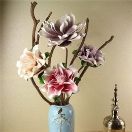 Decorative Flowers & Wreaths DIY Projects Home Wedding El Deco Artificial Flower Arrangement Material Foam Chinese Rose Fake Landing Branch