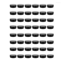 Storage Bottles Top Deals Aluminum Tin - 48 Pack 2Oz / 60G Round Metal Container Screw Cosmetic Sample Containers Candle Travel Ti