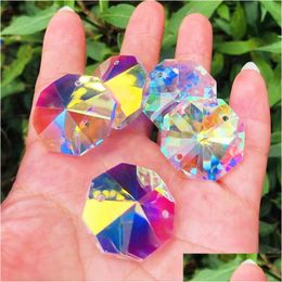 Energy Storage Battery Chandelier Crystal 26Mm Ab Beads 12Pcs K9 Glass Lamp Prism Diy Octagon Bead Pendant Loose For Windows Cars Ho Dhzeo