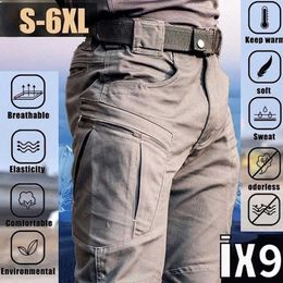 Men's Pants Tactical Pants Men Plus Size S-6XL Multi Pocket Outdoor Hiking Casual Sweatpants Camouflage Army Military Cargo Trousers Male W0325