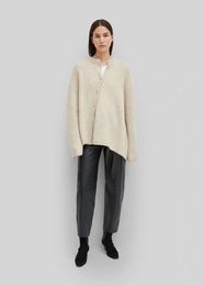 Women's Knits Tees TOTEM Noma cashmere alpaca sweater winter fall season vneck cardigan solid loose style top 230324