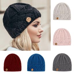 Beanies Beanie/Skull Caps Winter Women's Keep Warm Knitted Print Hat Design Beanie Hats Wool Hemming Soft Fashion OutdoorBeanie/Skull