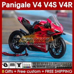 Motorcycle Fairings For DUCATI Street Fighter Panigale V4S V4R V 4 V4 S R 18 19 20 Body 41No.41 V4-S V4-R 18-22 V-4S V-4R 2018 2019 2020 Injection Mold Bodywork stock red frame