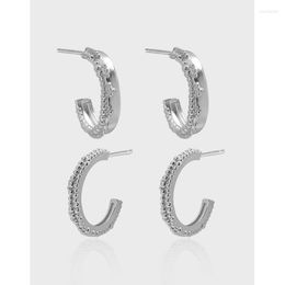 Hoop Earrings CHOZON S925 Sterling Silver Earring Cartilage Piercing Accessory Trendy Small Huggie Female Jewellery