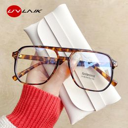 Sunglasses Frames Double Beam Anti Blue Light Glasses Frame Women Men Retro Big Myopia Eyeglasses Female Oversized Fat Mirror Fashion